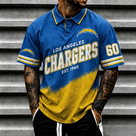 [TOUCHDOWN DEAL] NEW CUSTOMIZED NFL09 LAC LOS ANGELES CHARGERS POLO SHIRT