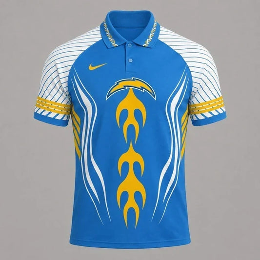 [TOUCHDOWN DEAL] NEW CUSTOMIZED NFL09 LAC LOS ANGELES CHARGERS POLO SHIRT