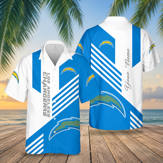 [TOUCHDOWN DEAL] NEW CUSTOMIZED NFL09 LAC LOS ANGELES CHARGERS UNISEX HAWAIIAN SHIRT
