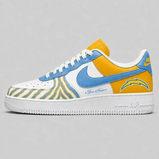[TOUCHDOWN DEAL] NEW CUSTOMIZED NFL09 LAC LOS ANGELES CHARGERS AF1 SHOES