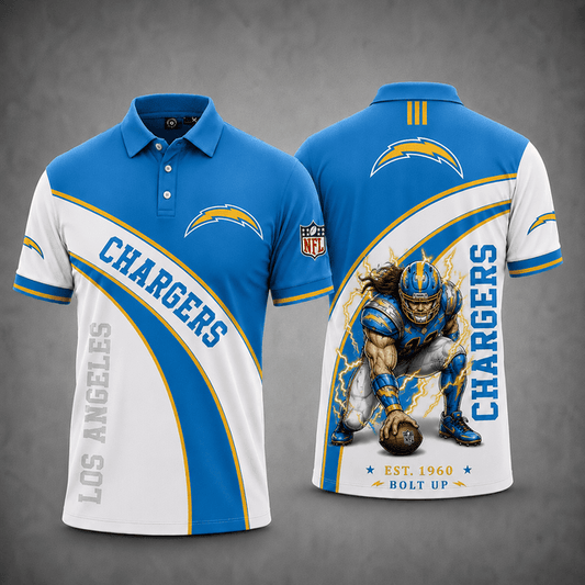 [TOUCHDOWN DEAL] NEW CUSTOMIZED NFL09 LAC LOS ANGELES CHARGERS POLO SHIRT