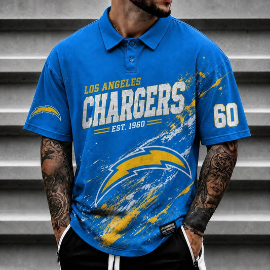 [TOUCHDOWN DEAL] NEW CUSTOMIZED NFL09 LAC LOS ANGELES CHARGERS POLO SHIRT