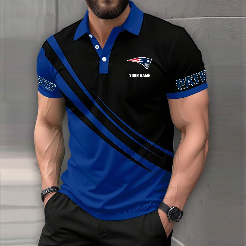 [SPECIAL OFFER] NEW CUSTOMIZED NFL27 NEP NEW ENGLAND PATRIOTS POLO SHIRT
