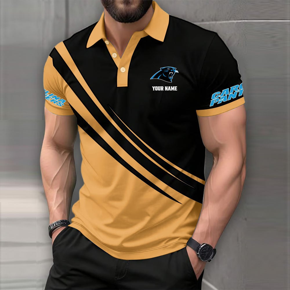 [SPECIAL OFFER] NEW CUSTOMIZED NFL23 CLP CAROLINA PANTHERS POLO SHIRT