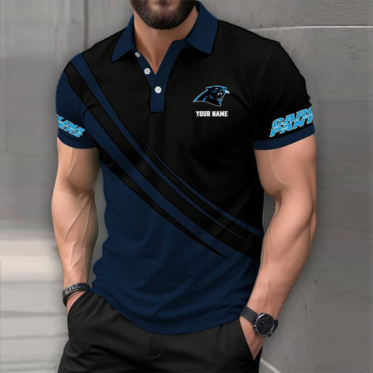 [TOUCHDOWN DEAL] NEW CUSTOMIZED NFL23 CLP CAROLINA PANTHERS POLO SHIRT