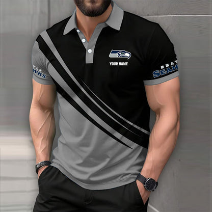 [SPECIAL OFFER] NEW CUSTOMIZED NFL06 SSH SEATTLE SEAHAWKS POLO SHIRT