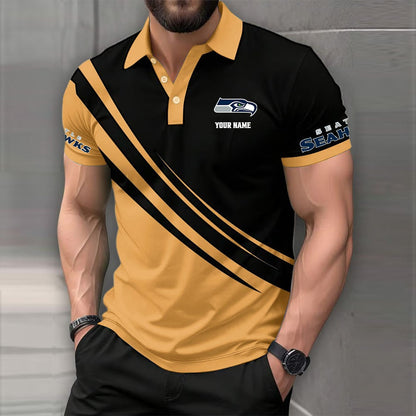 [SPECIAL OFFER] NEW CUSTOMIZED NFL06 SSH SEATTLE SEAHAWKS POLO SHIRT