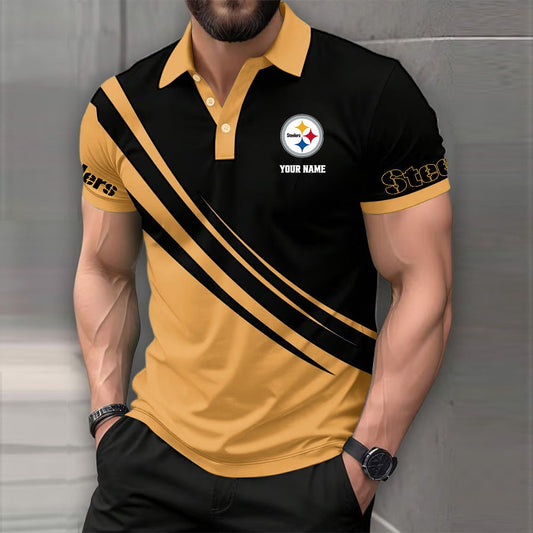 [TOUCHDOWN DEAL] NEW CUSTOMIZED NFL14 PSB PITTSBURGH STEELERS POLO SHIRT