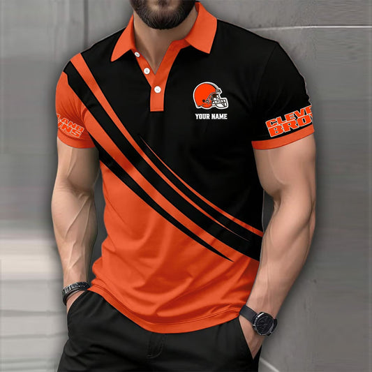 [TOUCHDOWN DEAL] NEW CUSTOMIZED NFL29 CLB CLEVELAND BROWNS POLO SHIRT