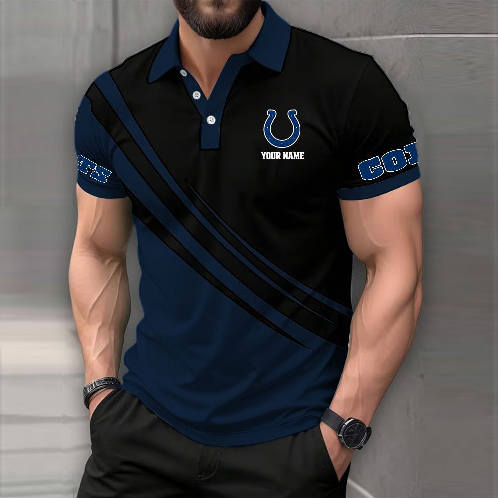[SPECIAL OFFER] NEW CUSTOMIZED NFL17 IDC INDIANAPOLIS COLTS POLO SHIRT