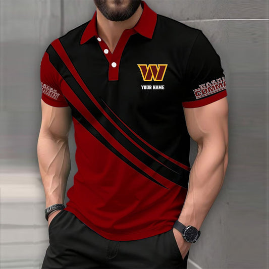 [TOUCHDOWN DEAL] NEW CUSTOMIZED NFL12 WTC WASHINGTON COMMANDERS POLO SHIRT