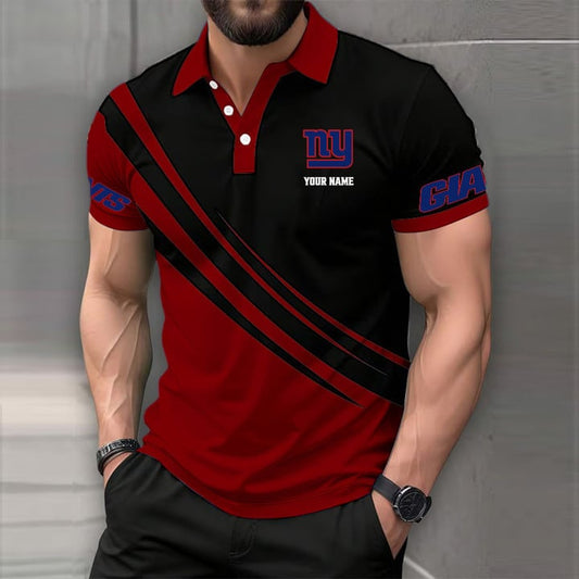 [TOUCHDOWN DEAL] NEW CUSTOMIZED NFL32 NYG NEW YORK GIANTS POLO SHIRT