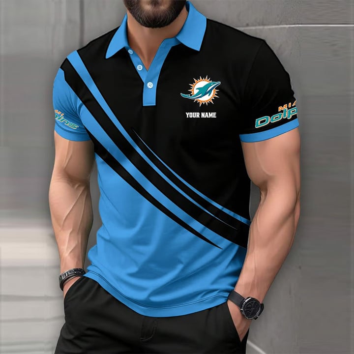 [SPECIAL OFFER] NEW CUSTOMIZED NFL19 MDP MIAMI DOLPHINS POLO SHIRT