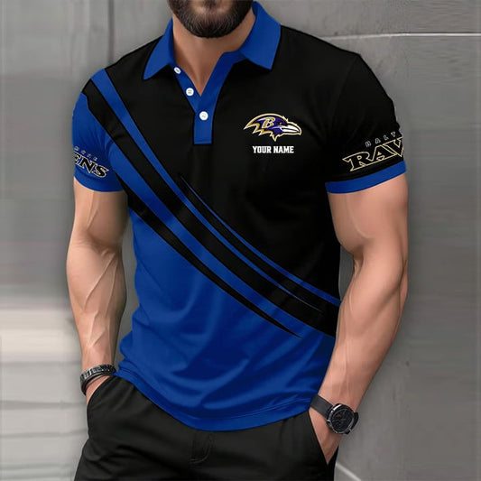 [TOUCHDOWN DEAL] NEW CUSTOMIZED NFL28 BTR BALTIMORE RAVENS POLO SHIRT