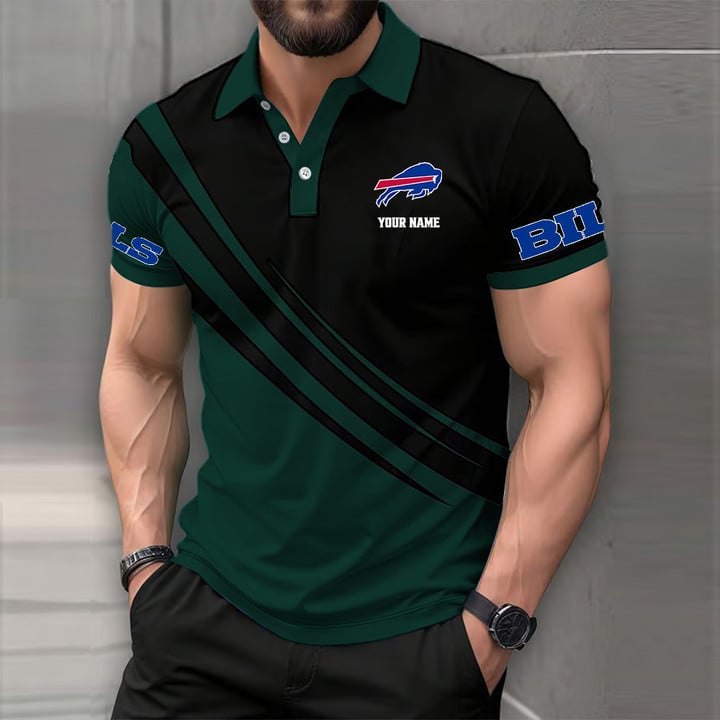 [SPECIAL OFFER] NEW CUSTOMIZED NFL03 BFB BUFFALO BILLS POLO SHIRT