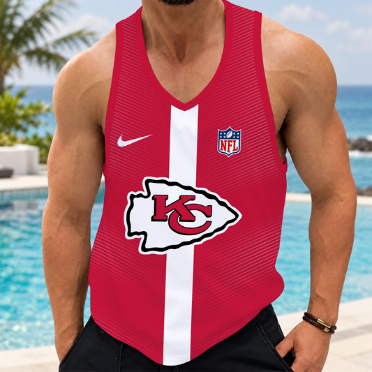 [TOUCHDOWN DEAL] NEW CUSTOMIZED NFL01 KCC KANSAS CITY CHIEFS UNISEX TANK TOP