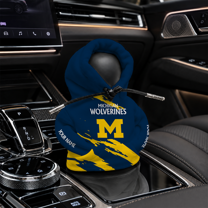 [HOMERUN DEAL] NEW CUSTOMIZED NCAA CWS01 MIW MICHIGAN WOLVERINES AUTOMOTIVE HOODIE SHIFT KNOB COVER