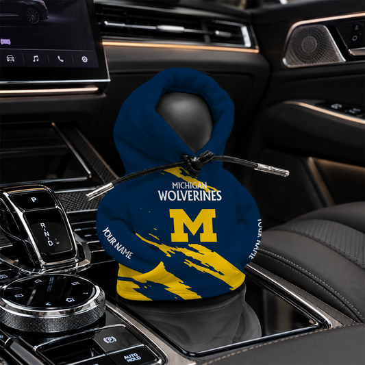 [HOMERUN DEAL] NEW CUSTOMIZED NCAA CWS01 MIW MICHIGAN WOLVERINES AUTOMOTIVE HOODIE SHIFT KNOB COVER