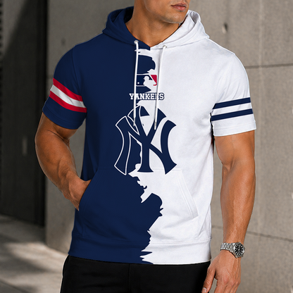 [HOMERUN DEAL] NEW CUSTOMIZED MLB01 NYY NEW YORK YANKEES SHORT SLEEVE HOODIE