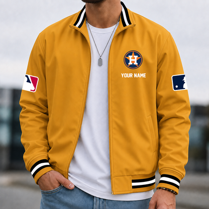 [HOMERUN DEAL] NEW CUSTOMIZED MLB10 HAS HOUSTON ASTROS MULTICOLOR MEN'S CASUAL JACKET