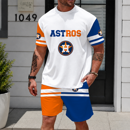 [HOMERUN DEAL] NEW CUSTOMIZED MLB10 HAS HOUSTON ASTROS UNISEX T-SHIRT & SHORTS SET