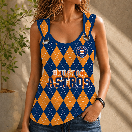 [HOMERUN DEAL] NEW CUSTOMIZED MLB10 HAS HOUSTON ASTROS O-RING SHOULDER TANK TOP