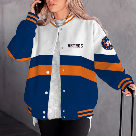 [HOMERUN DEAL] NEW CUSTOMIZED MLB10 HAS HOUSTON ASTROS SATIN VARSITY & BASEBALL JACKET