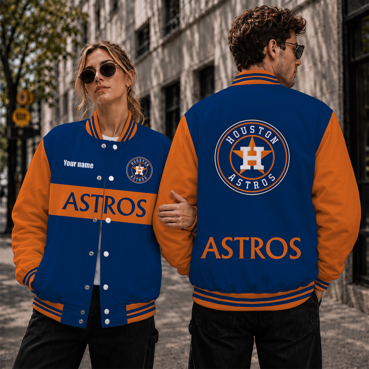 [HOMERUN DEAL] NEW CUSTOMIZED MLB10 HAS HOUSTON ASTROS SATIN VARSITY & BASEBALL JACKET