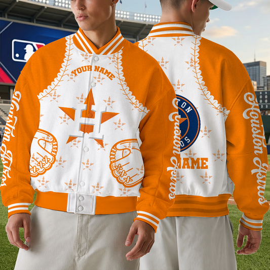 [HOMERUN DEAL] NEW CUSTOMIZED MLB10 HAS HOUSTON ASTROS SATIN VARSITY & BASEBALL JACKET