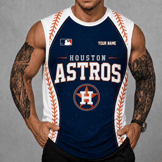 [HOMERUN DEAL] NEW CUSTOMIZED MLB10 HAS HOUSTON ASTROS TANK TOP & GYM SHIRT