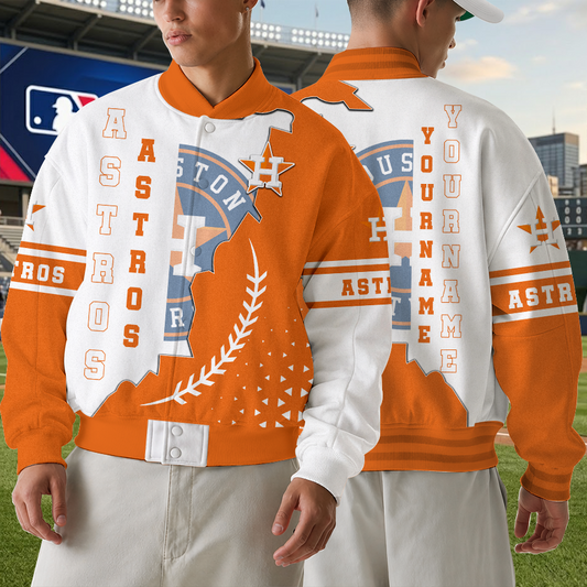 [HOMERUN DEAL] NEW CUSTOMIZED MLB10 HAS HOUSTON ASTROS SATIN VARSITY & BASEBALL JACKET