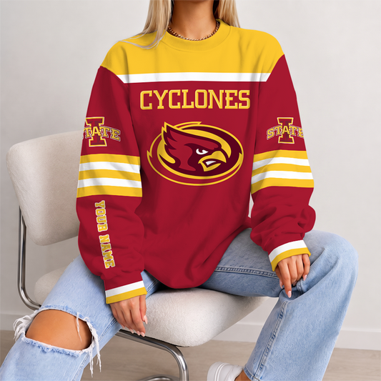 [SLAM DUNK DEAL] NEW CUSTOMIZED NCAA MAM10 ISC IOWA STATE CYCLONES STRAPPY UNISEX SWEATSHIRT