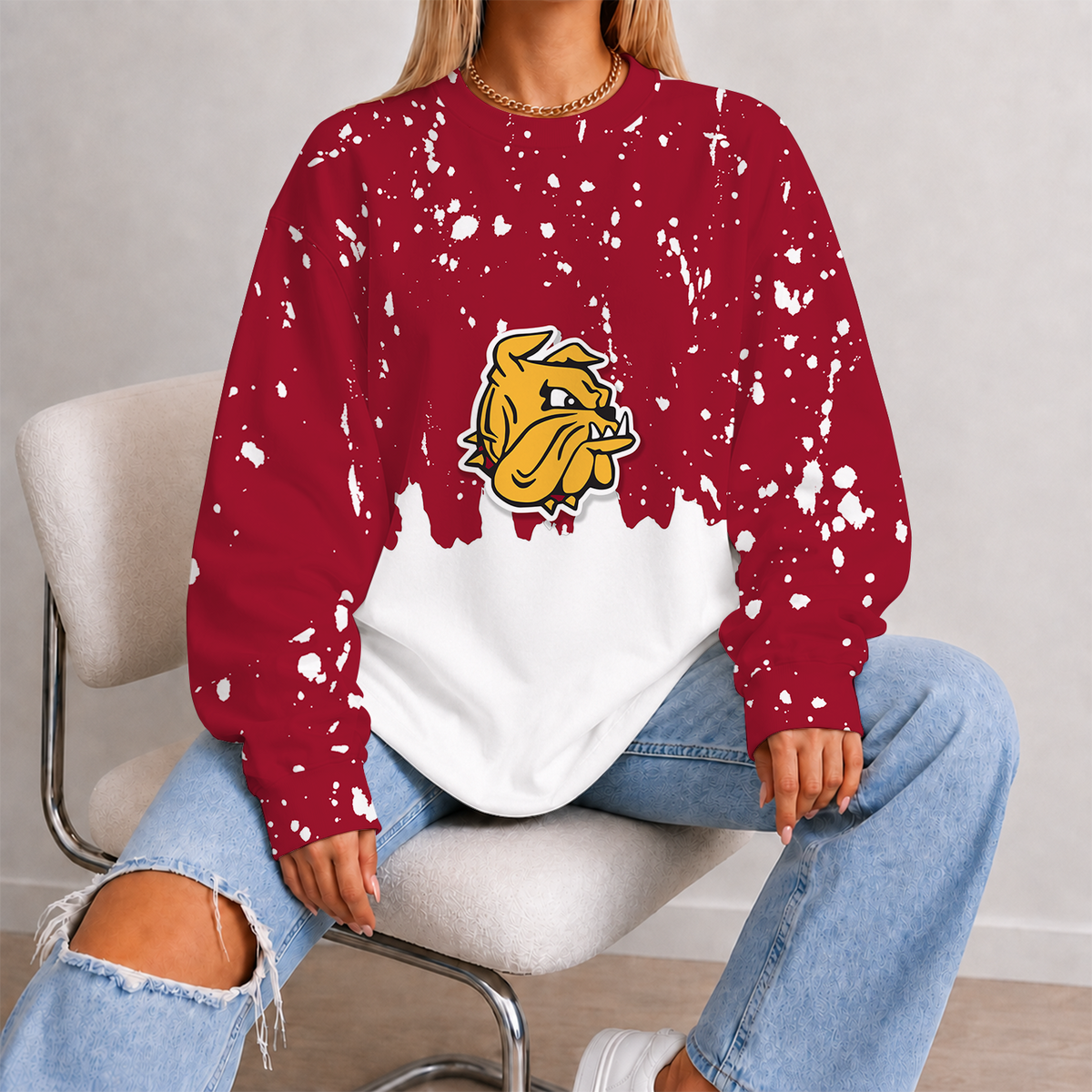 [PUCK DROP DEAL] NEW CUSTOMIZED NCAA MFF10 MDB MINNESOTA DULUTH BULLDOGS UNISEX SWEATSHIRT