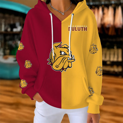[PUCK DROP DEAL] NEW CUSTOMIZED NCAA MFF10 MDB MINNESOTA DULUTH BULLDOGS RIBBED HOODIE & SWEATSHIRT