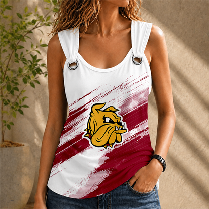 [PUCK DROP DEAL] NEW CUSTOMIZED NCAA MFF10 MDB MINNESOTA DULUTH BULLDOGS O-RING SHOULDER TANK TOP
