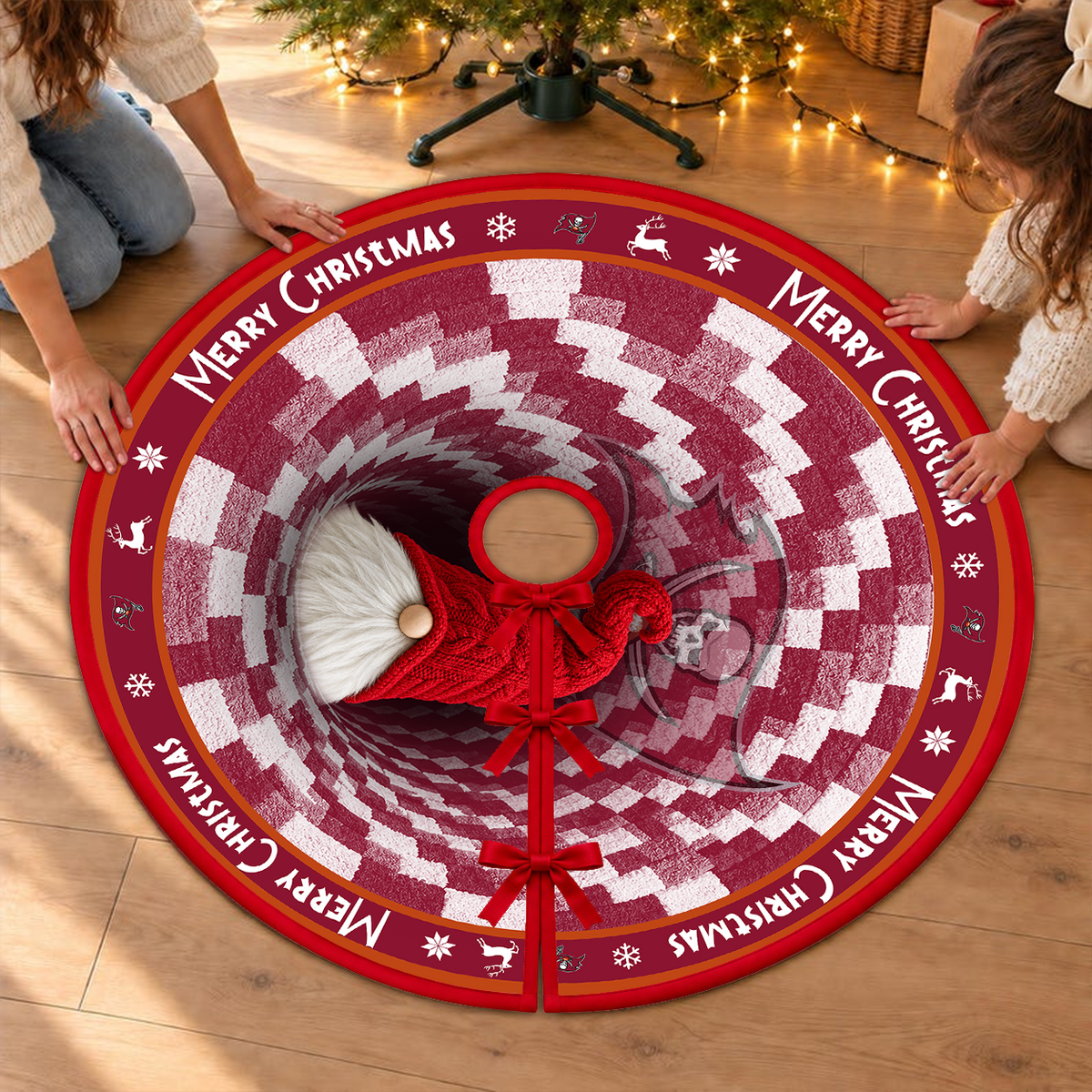 [TOUCHDOWN DEAL] NEW CUSTOMIZED NFL10 TBB THE BUCCANEERS CHRISTMAS TREE SKIRT