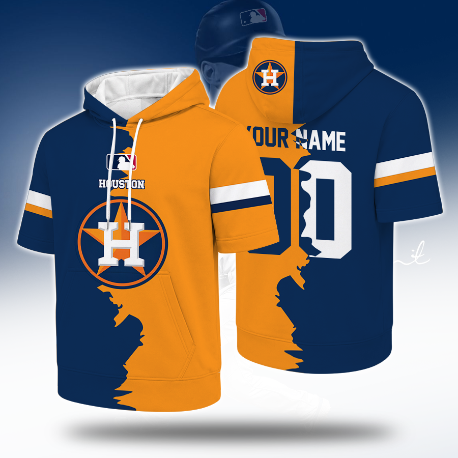 [HOMERUN DEAL] NEW CUSTOMIZED MLB10 HAS HOUSTON ASTROS SHORT SLEEVE HOODIE