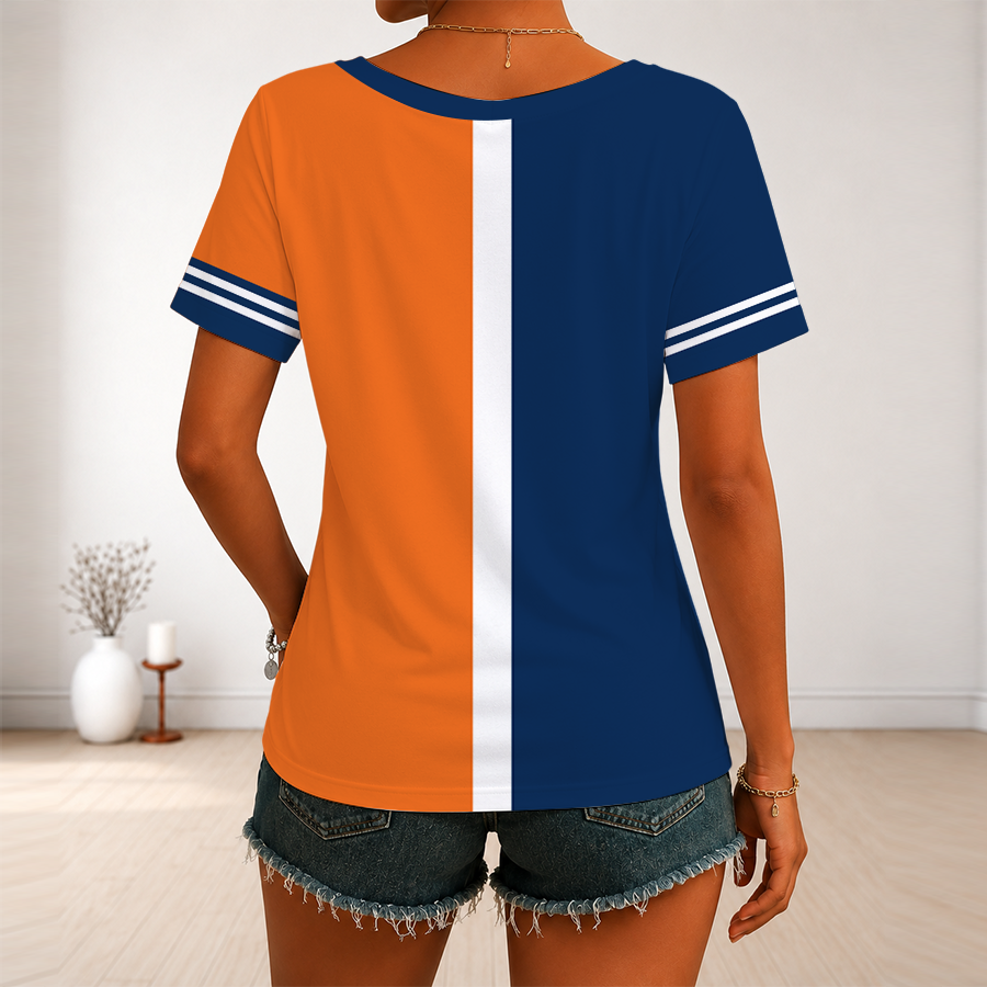 [HOMERUN DEAL] NEW CUSTOMIZED MLB10 HAS HOUSTON ASTROS V-NECK FEMALE SHIRT