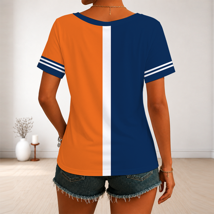 [HOMERUN DEAL] NEW CUSTOMIZED MLB10 HAS HOUSTON ASTROS V-NECK FEMALE SHIRT