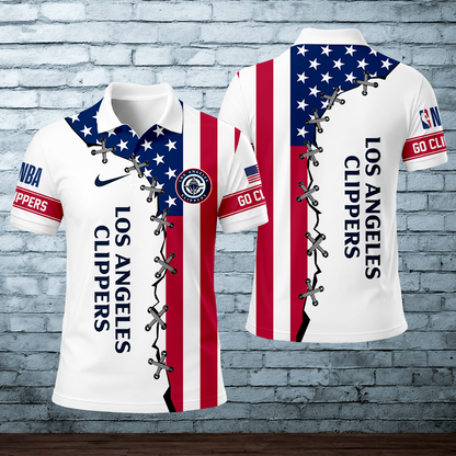 [HOT DEAL] NEW CUSTOMIZED NBA10 LCL LOS ANGELES CLIPPERS POLO SHIRT