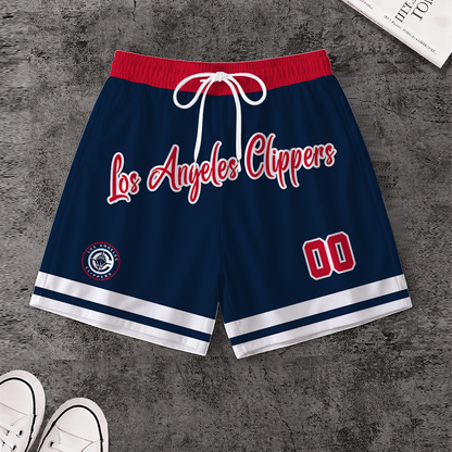 [HOT DEAL] NEW CUSTOMIZED NBA10 LCL LOS ANGELES CLIPPERS SHORT PANTS