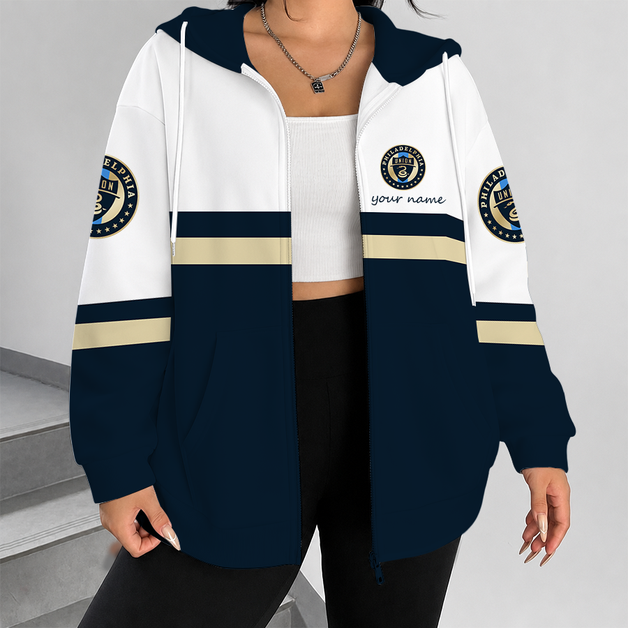 [GOAL DEAL] NEW CUSTOMIZED MLS10 PPF PHILADELPHIA UNION ZIP HOODIE