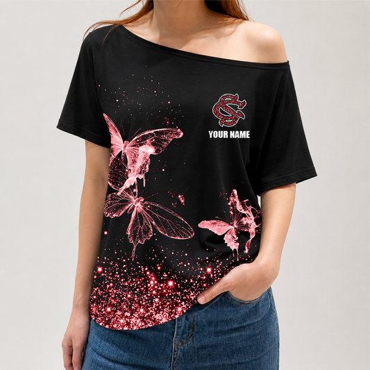 [HOMERUN DEAL] NEW CUSTOMIZED NCAA CWS10 SCG SOUTH CAROLINA GAMECOCKS OFF-SHOULDER SHIRT