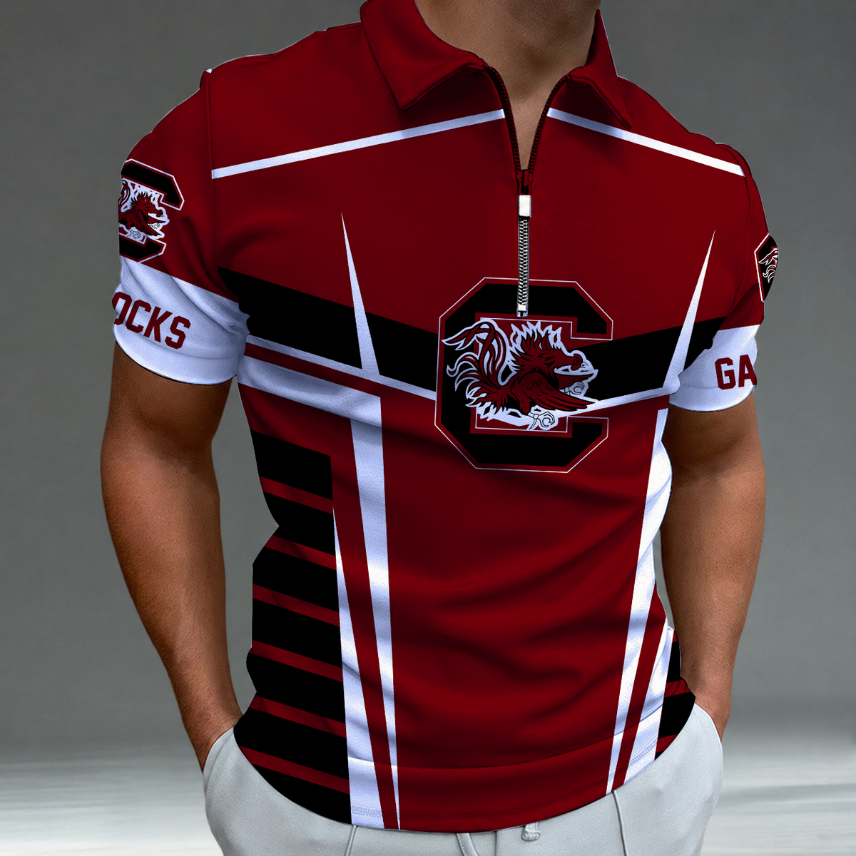 [FAN FAVORITE] NEW CUSTOMIZED NCAA CWS10 SCG SOUTH CAROLINA GAMECOCKS POLO SHIRT