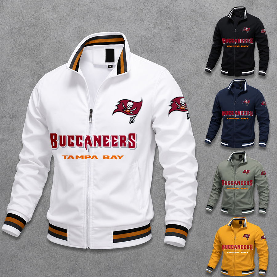 [SPECIAL OFFER] NEW CUSTOMIZED NFL10 TBB TAMPA BAY BUCCANEERS MEN'S CASUAL JACKET