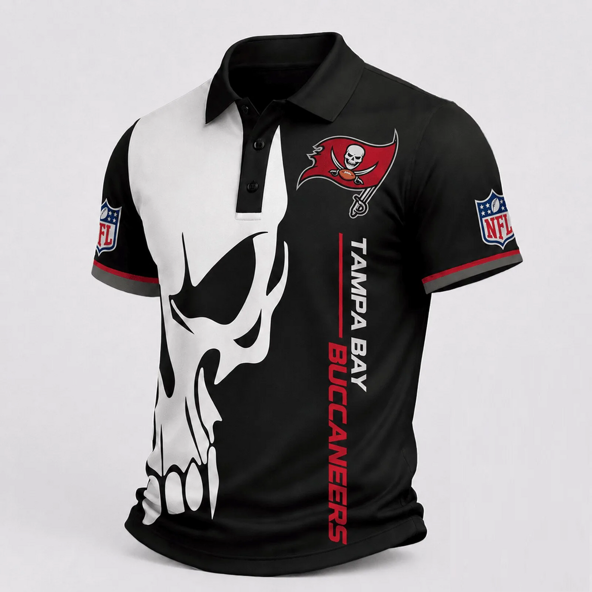 [TOUCHDOWN DEAL] NEW CUSTOMIZED NFL10 TBB TAMPA BAY BUCCANEERS POLO SHIRT