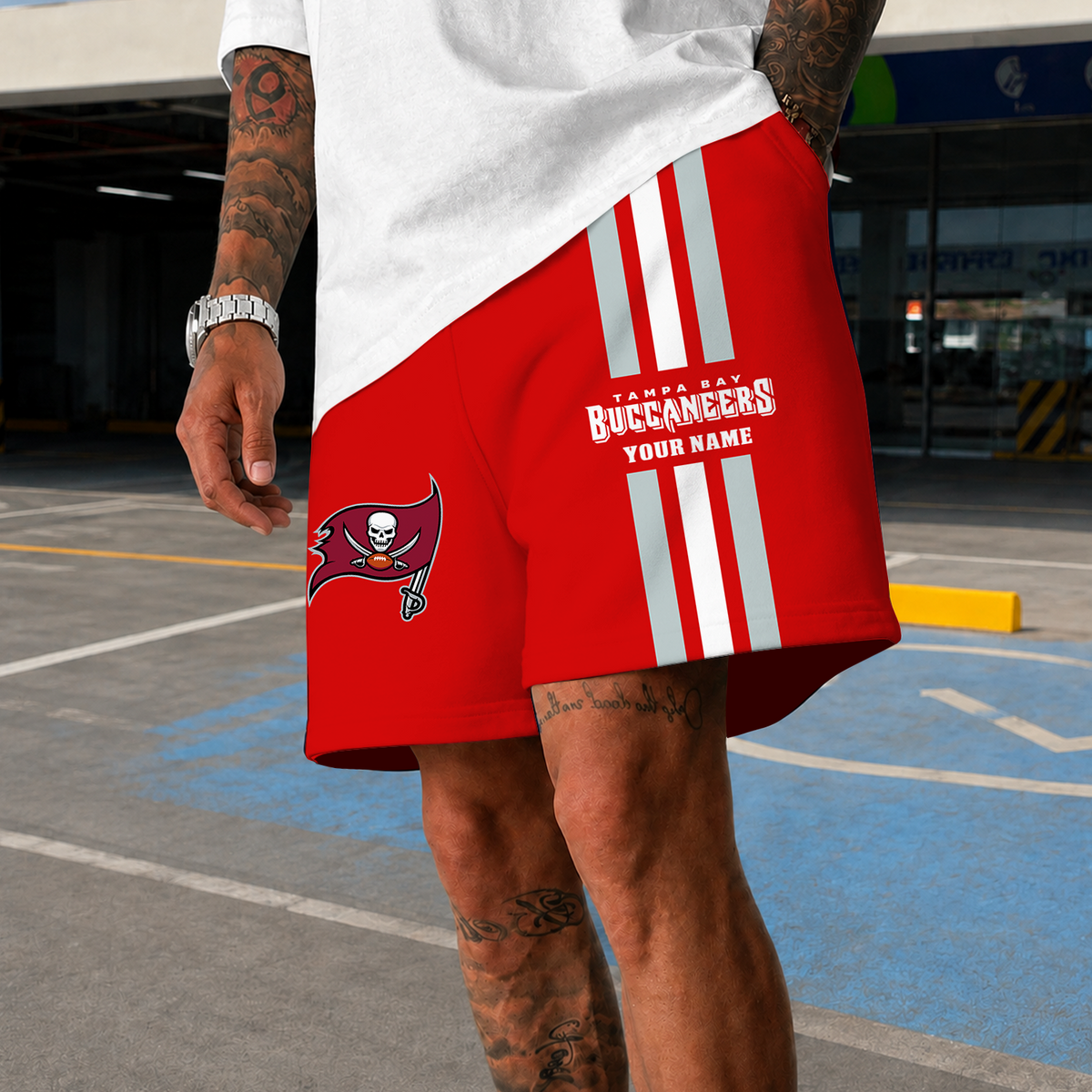 [TOUCHDOWN DEAL] NEW CUSTOMIZED NFL10 TBB TAMPA BAY BUCCANEERS SHORT PANTS