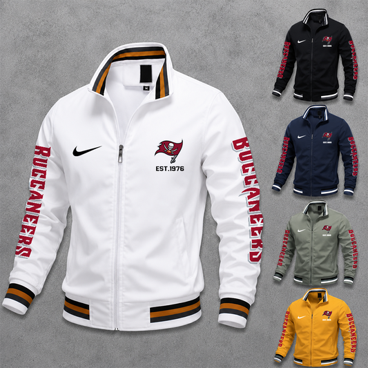 [TOUCHDOWN DEAL] NEW CUSTOMIZED NFL10 TBB TAMPA BAY BUCCANEERS MEN'S CASUAL JACKET