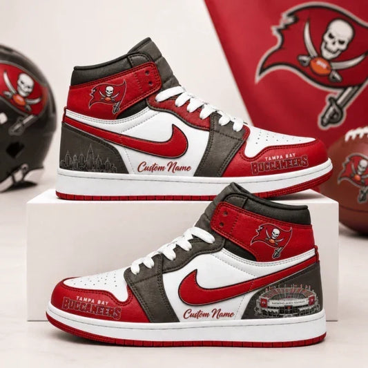 [TOUCHDOWN DEAL] NEW CUSTOMIZED NFL10 TBB TAMPA BAY BUCCANEERS AIR JORDAN 1