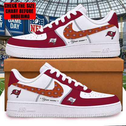 [TOUCHDOWN DEAL] NEW CUSTOMIZED NFL10 TBB TAMPA BAY BUCCANEERS AF1 SHOES
